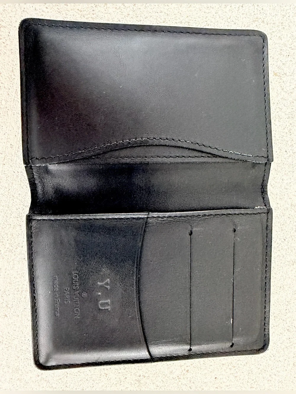 LOUIS VUITTON Damier Infini Pocket Organizer Black N63197